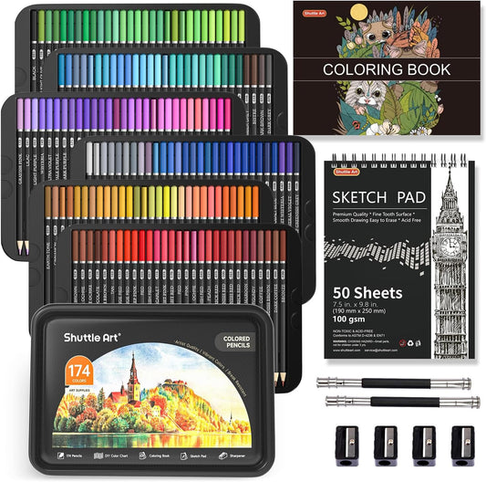 Professional Colored Pencils - Set of 174