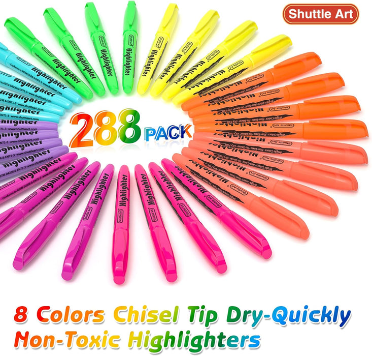 Highlighters Assorted, 8 Colors - Set of 288