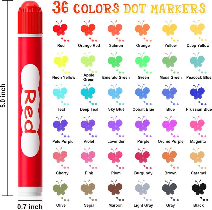 Doodle Hog Value Class Bundle Dot Markers (36-pack), 36 - Fry's