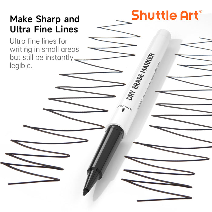 Ultra Fine Dry Erase Markers - Set of 15