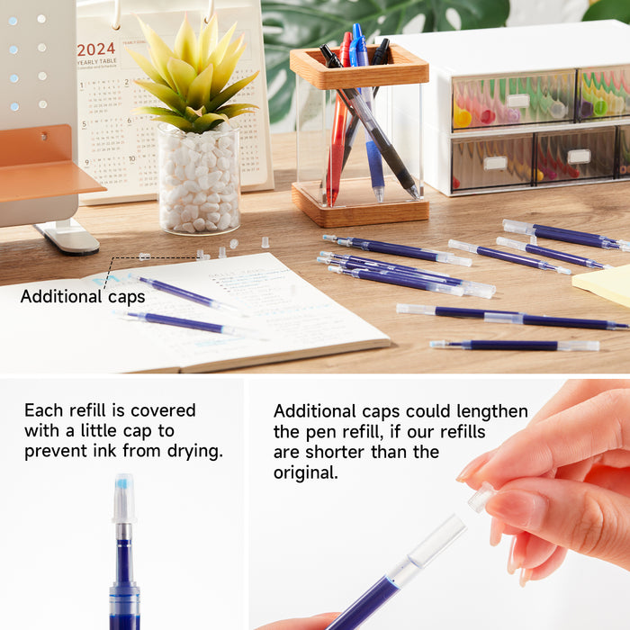 Retractable Gel Pen Refills - Set of 30 Blue