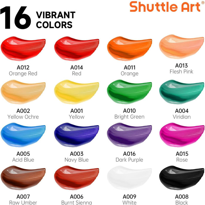 Acrylic Paint Set,12ml Tubes - Set of 16