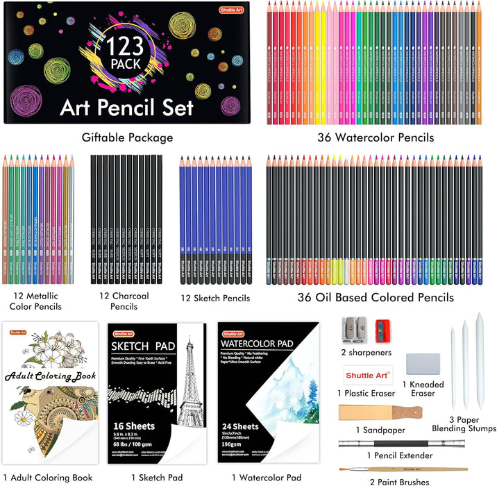 Art Pencil Set - 123 Piece