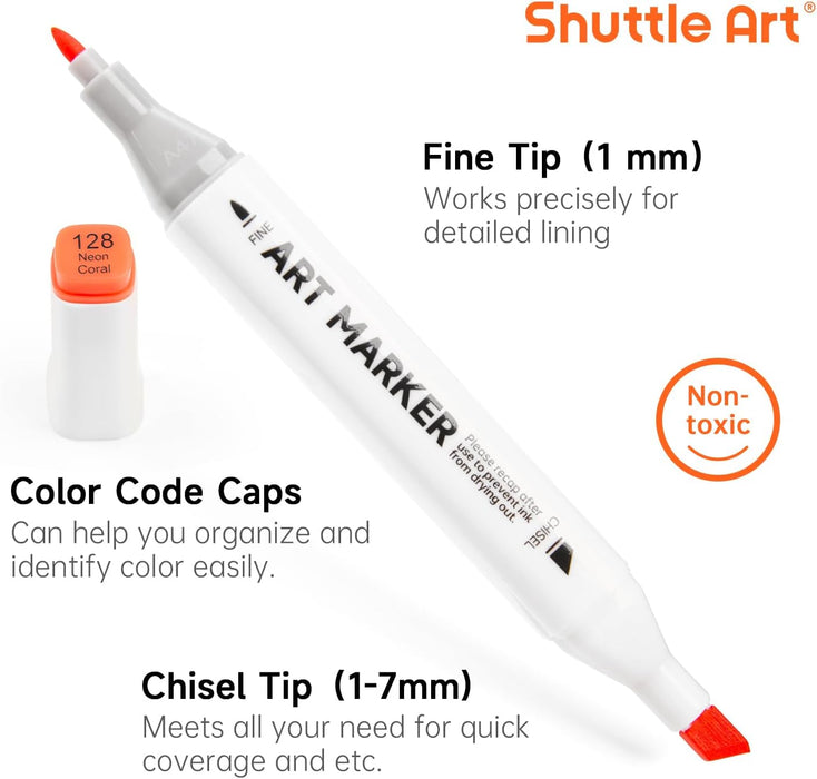 Dual Tip Art Markers - Set of 172