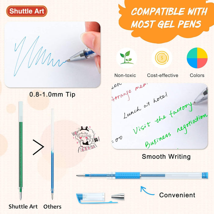 Colored Gel Pen Refills - Set of 140 — Shuttle Art