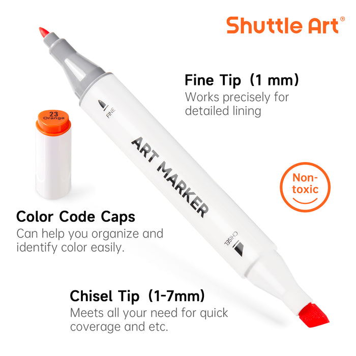 Dual Tip Art Markers - Set of 121