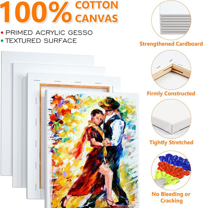 Canvases for Painting, Multi Sizes - Set of 34