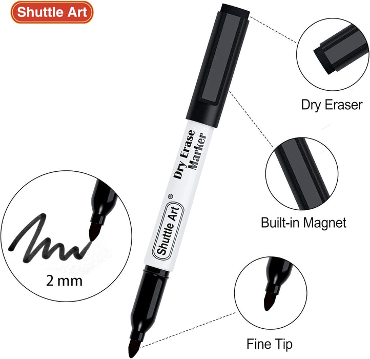 Black Dry Erase Markers - Set of 15