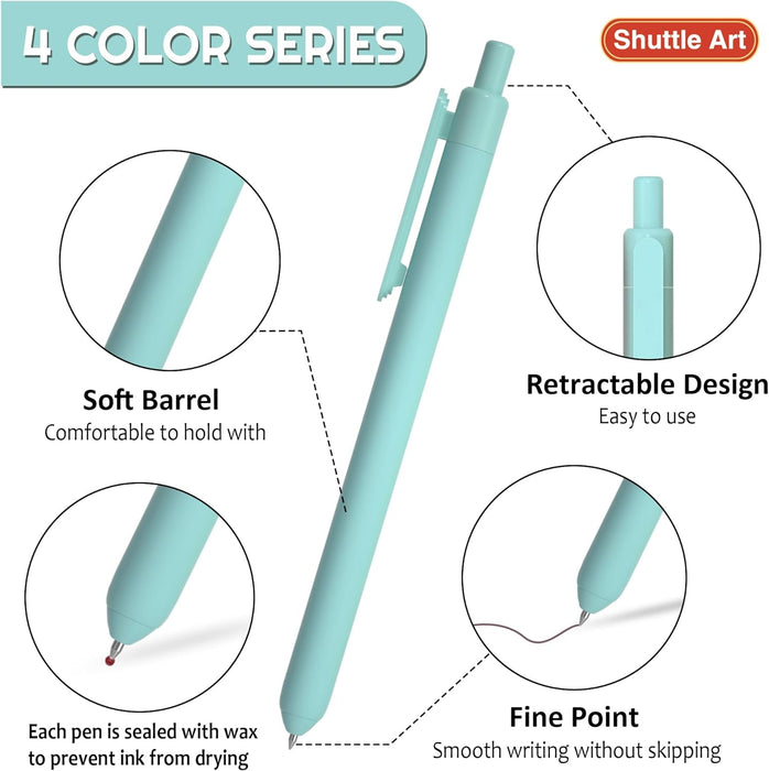 Retractable Gel Pens - Set of 22 Colors