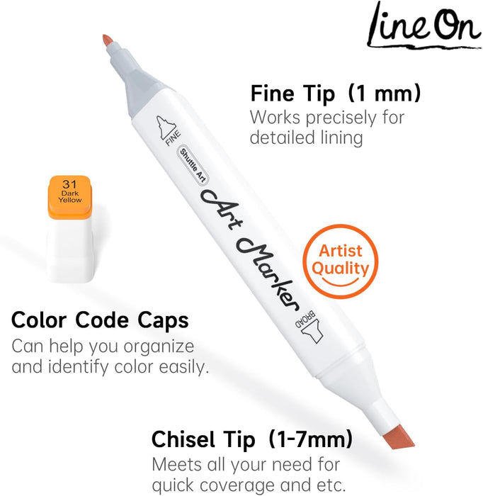 Dual Tip Art Markers - Set of 172