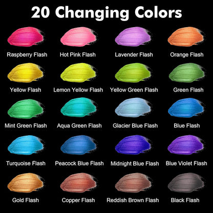 Color Change Acrylic Paint Set of 20 Chameleon Colors