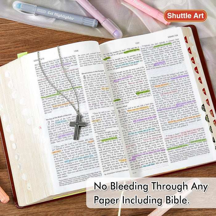 Bible Highlighters -Set of 12 Mild Colors