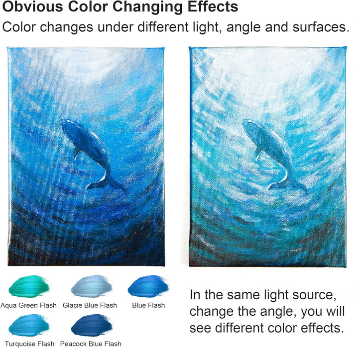 Color Change Acrylic Paint Set of 20 Chameleon Colors