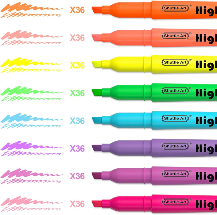 Highlighters Assorted, 8 Colors - Set of 288
