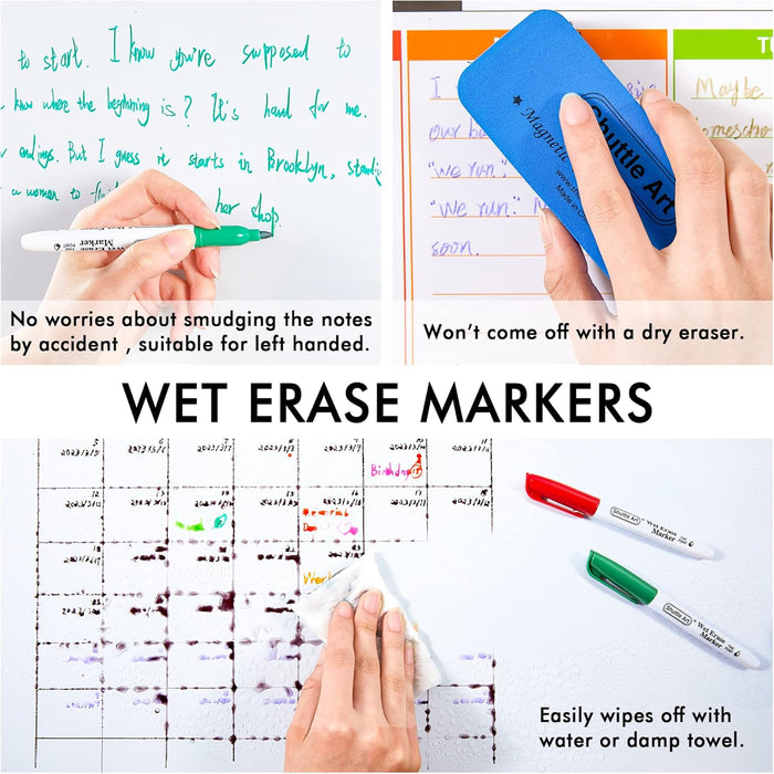 Wet Erase Markers, Fine Tip - Set of 12