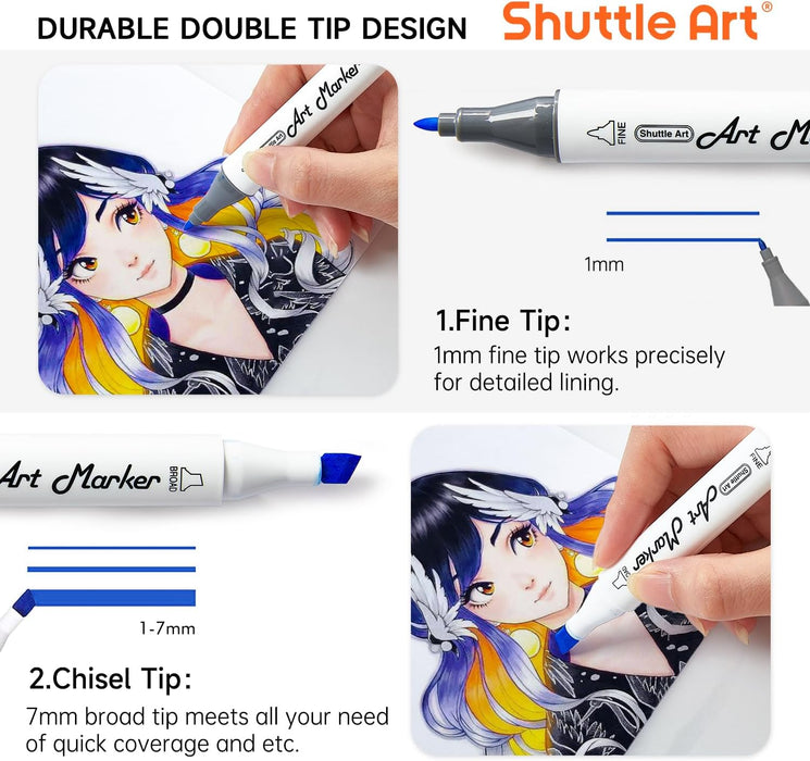  Shuttle Art 51 Colors Dual Tip Alcohol Based Art