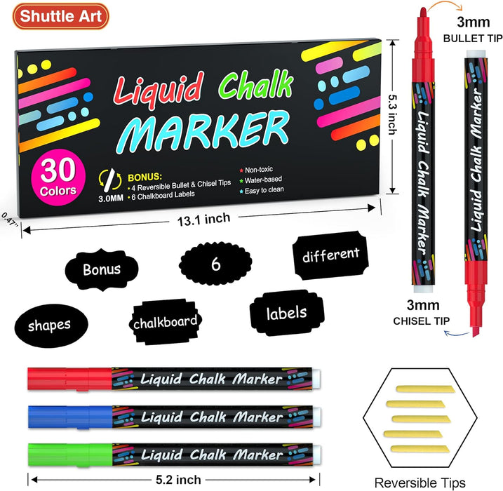 Liquid Chalk Markers - Set of 30 — Shuttle Art