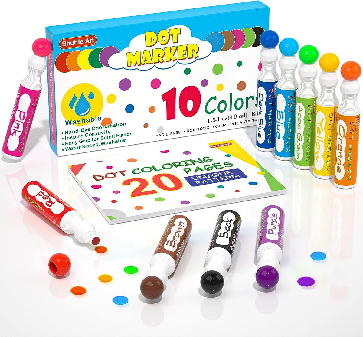 Dot Markers - Set of 10 — Shuttle Art