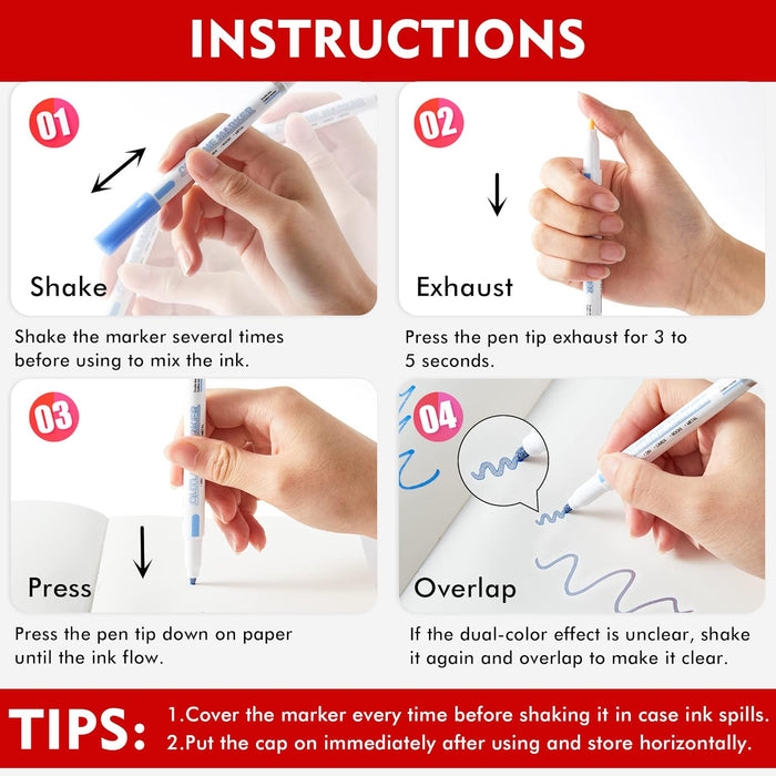 Double Line Outline Markers-20 Silver and 20 Gold