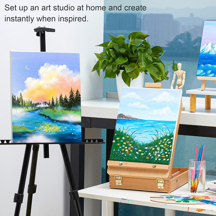 Artist Painting Set - 168 Pack with Wooden Easels — Shuttle Art