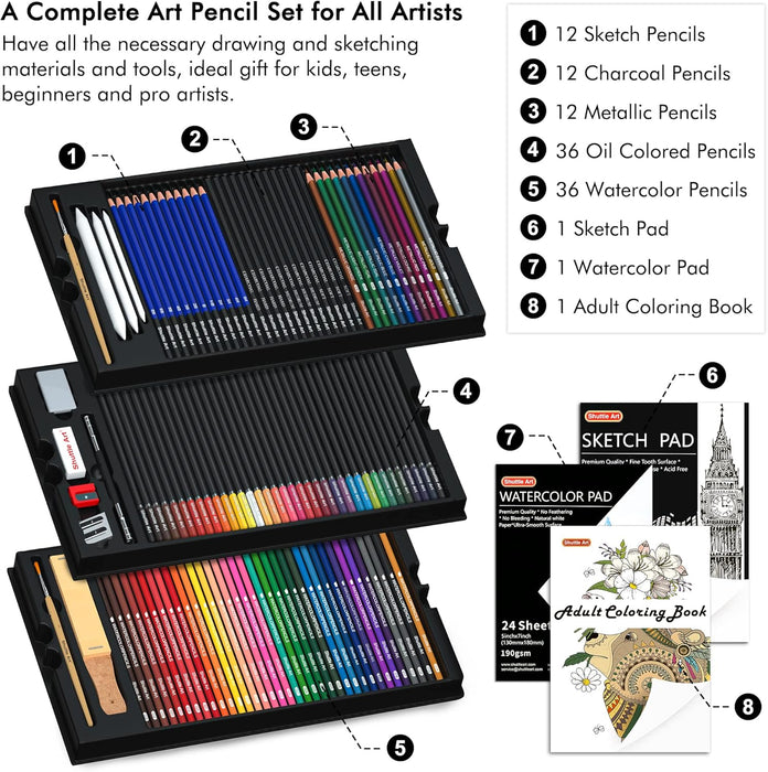 Art Pencil Set - 123 Piece