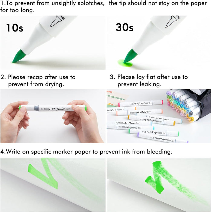 Dual Tip Brush Pens Art Markers - Set of 70 Colors — Shuttle Art