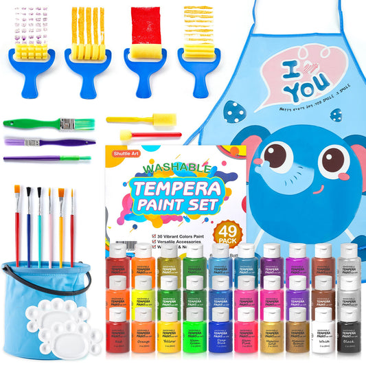 Washable Tempera Paint - Set of 49