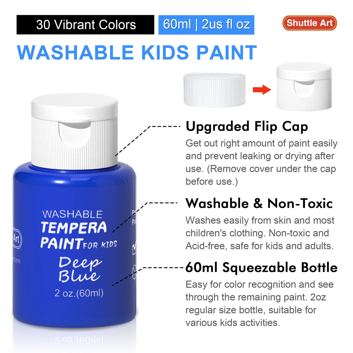 Washable Tempera Paint - Set of 49