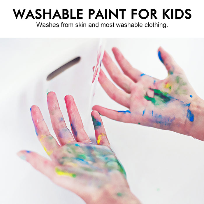 40 Colors Washable Tempera Paint Set, (2 oz Each) Liquid Poster