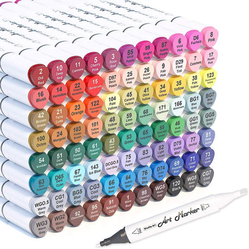 STA 30/40/60/80 Colors Alcohol Based Color Marker Dual Tip for Art