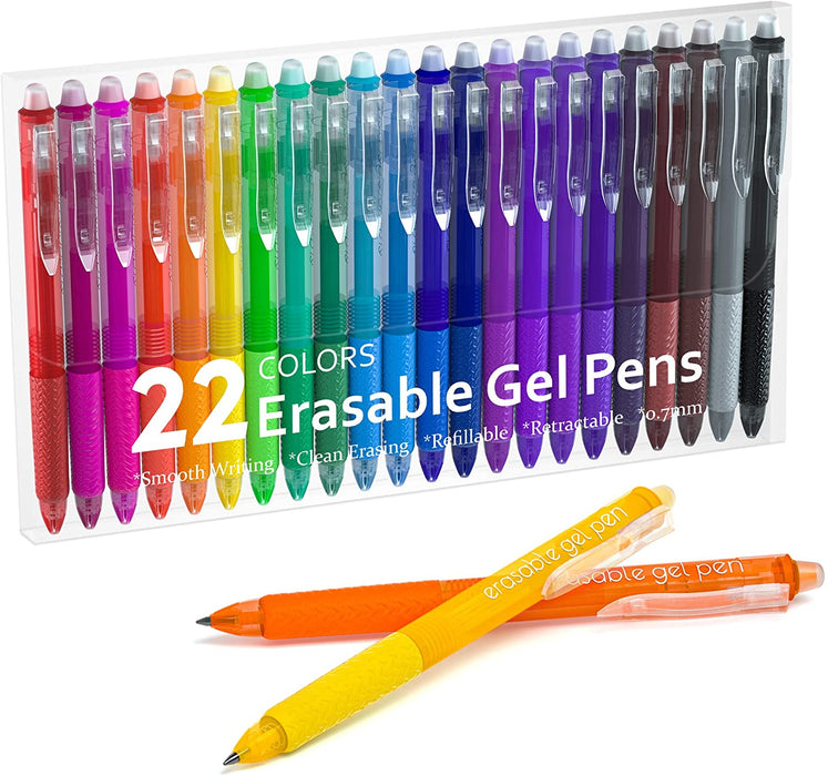Colored Erasable Gel Pens - Set of 22