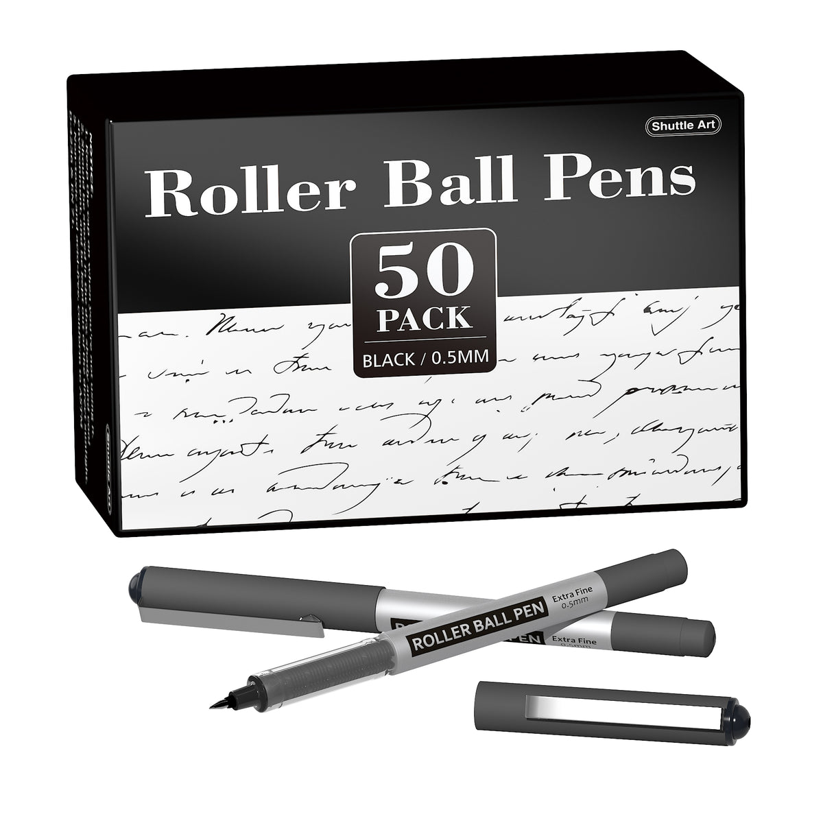 Black RollerBall Pens - Set of 50 — Shuttle Art