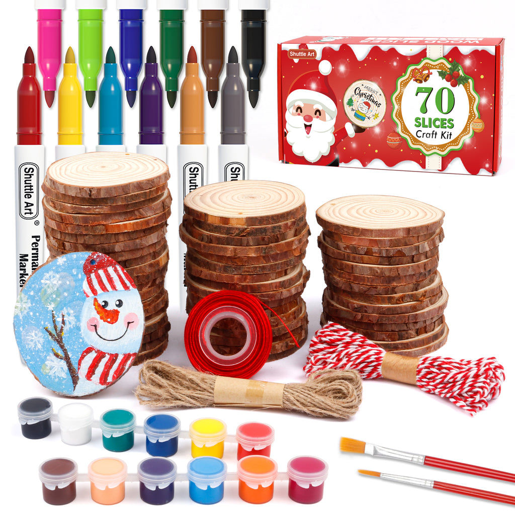  Wooden Arts and Crafts Kits for Kids Ages 8-12, 24 Wood Slices  with Diamond Painting, DIY Creative Art Toys for Girls Boys, Valentines  Arts&Crafts Activities Gifts for 6 7 8 9