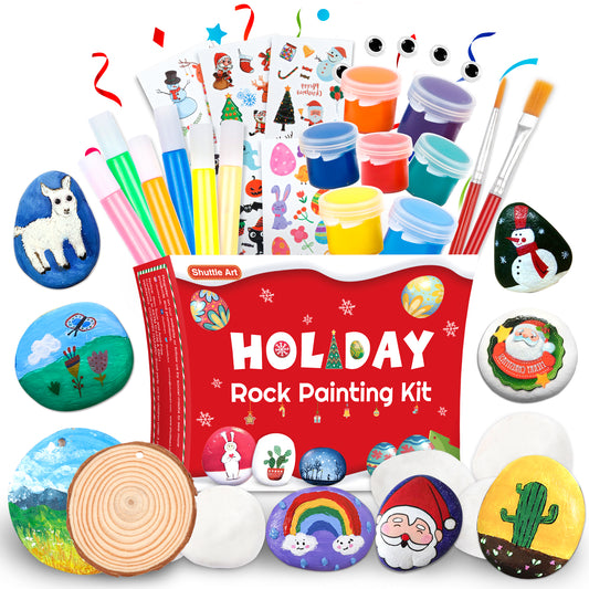 Rock Painting Kit - Holiday Set