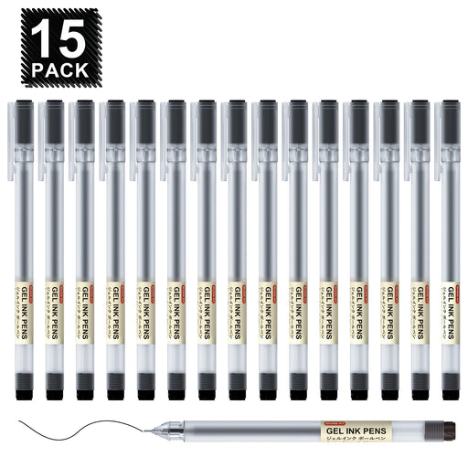 Aen Art TXGYTJX Gel Pens, 20 Pack Black Gel Pen Fine Point, Retractable Gel  Ink Rollerball Pens with Premium Ink & Comfort Grip for Smooth