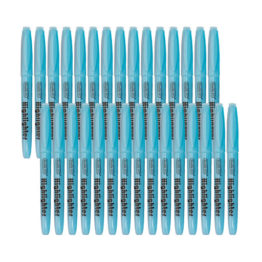 Blue Highlighter Markers - Set of 30