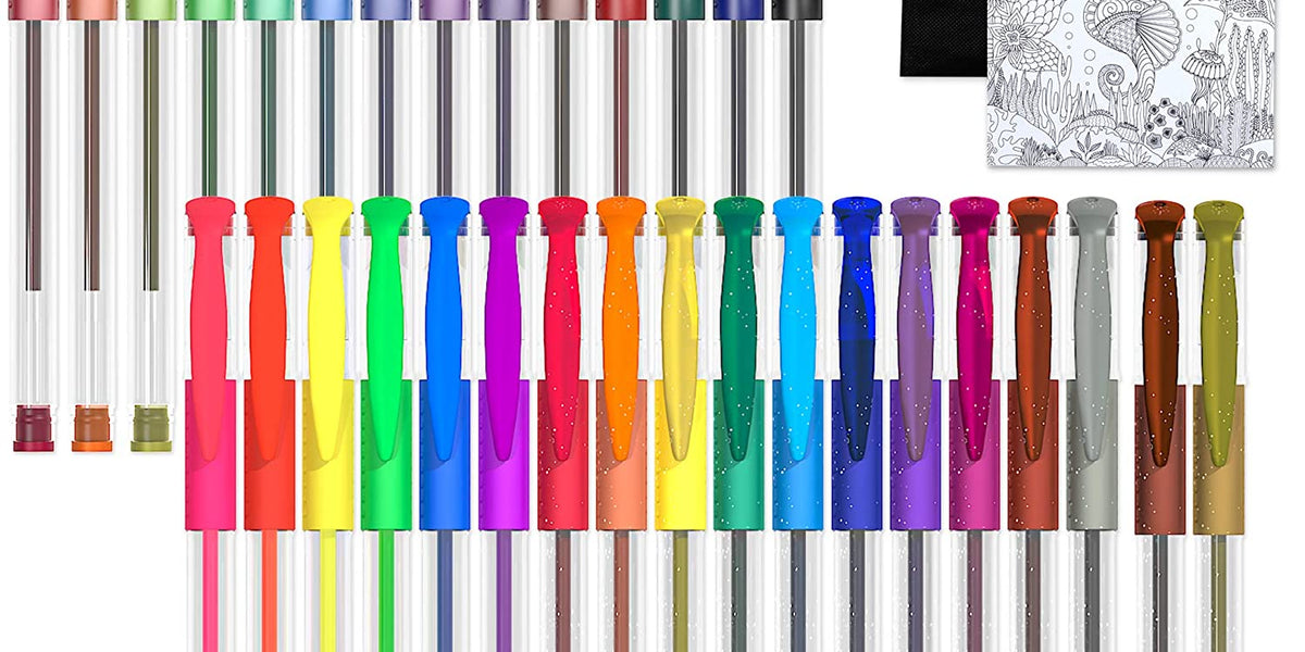 Shuttle Art Gel Pens 12 Assorted Colors Smooth Writing 180 Pack