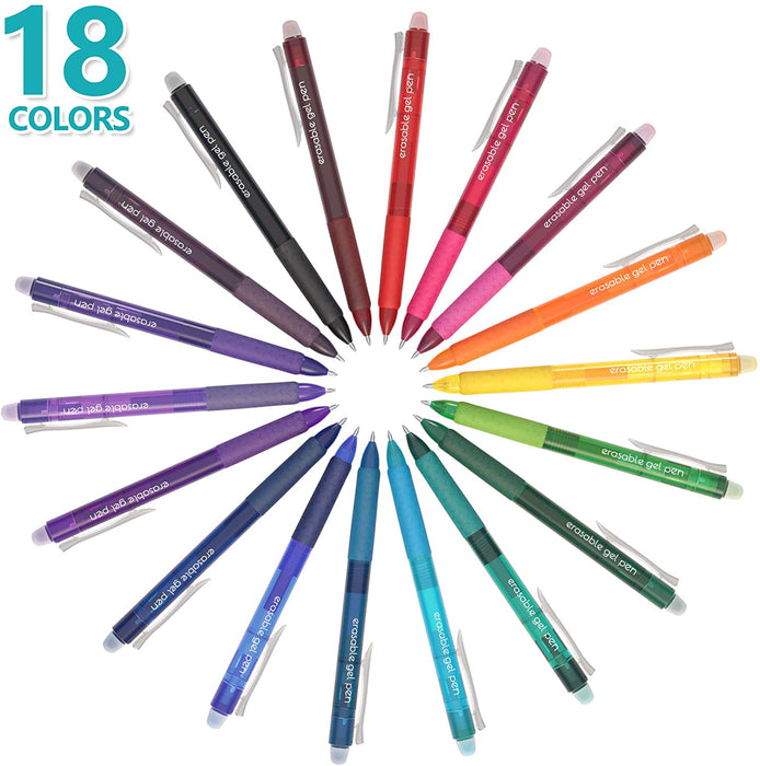  Lineon Erasable Gel Pens, 26 Colors Retractable Erasable Pens  Clicker, Fine Point, Make Mistakes Disappear, Assorted Color Inks for  Drawing Writing Planner and Crossword Puzzles : Office Products