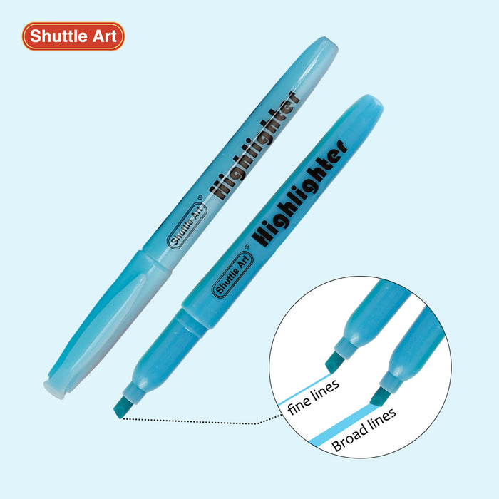 Blue Highlighter Markers - Set of 30