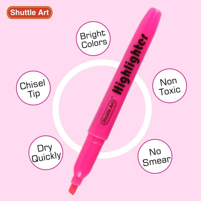 Pink Highlighter Markers - Set of 30