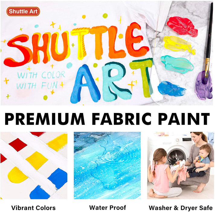 Metallic Fabric Paint - Set of 18 (60ml/2oz) — Shuttle Art