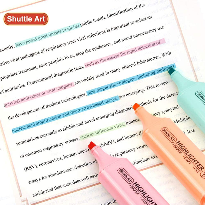 Pastel Highlighters, Macaron Colors - Set of 8 — Shuttle Art