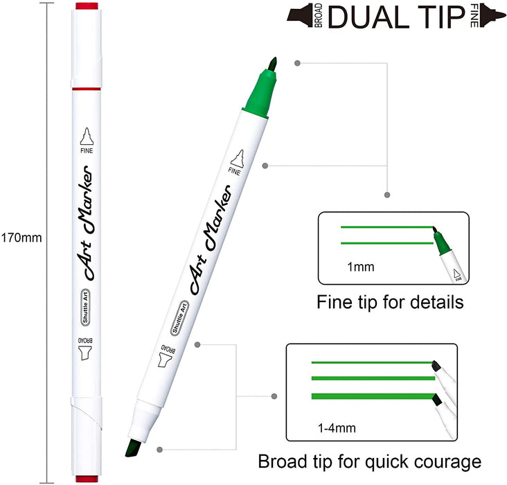 Dual Tip Art Markers - Set of 121 — Shuttle Art