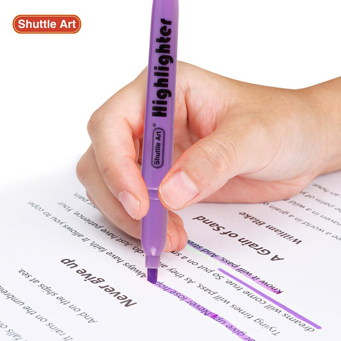 Highlighters, Shuttle Art 30 Pack Purple Highlighters Bright Colors, Chisel  Tip Dry-Quickly Non-Toxic Highlighter Markers for Adults Kids Highlighting