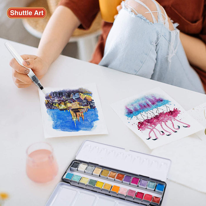Metallic Watercolor Paints - Set of 24 — Shuttle Art