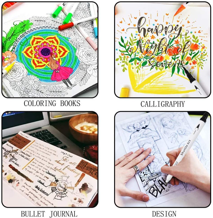 Dual Tip Brush Pens Art Markers - Set of 30 Colors — Shuttle Art