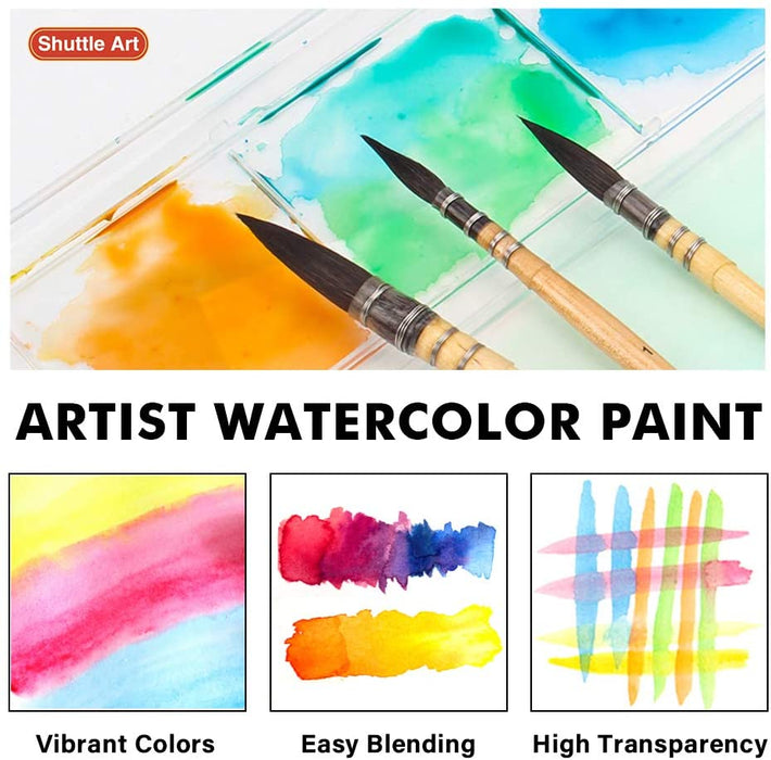 Watercolor Paint Set, 36 Colors of Washable Watercolor Paint