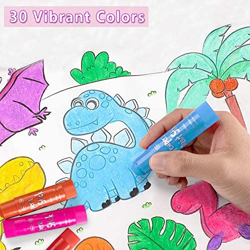 Tempera Paint, Shuttle Art 30 Colors Washable Paint for Kids, 2oz/60ml  Bottle, Non-toxic Finger Paints for Toddlers with Glitter Metallic Neon  Colors