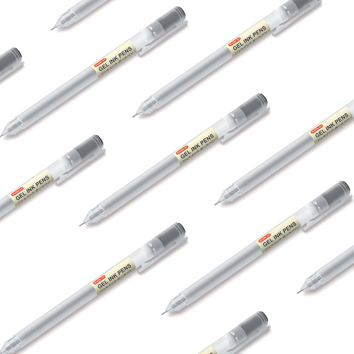 Black Gel Ink Ball Point Pens - Set of 15 — Shuttle Art