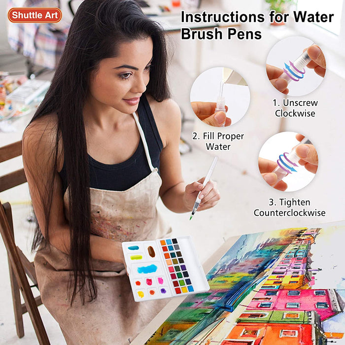 24 Watercolor Paint Set For Kids and Adults - Bulk Pack of 24 Washable Water  color Paint In 8 Colors - Perfect for Preschool Classroom, Children's Art  School , Party Favors - Paintbrushes Included – Kidzlane